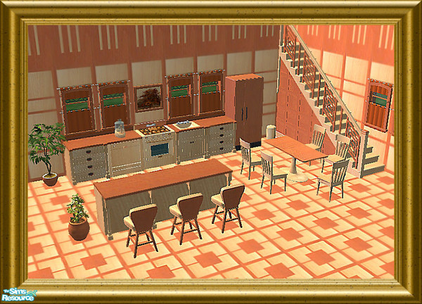 Sims 2 — TSRAA - Kitchen Set Two - Beech Wood - S by oldmember_SavannahSims — Ahhh! The lovely calm feeling of matching