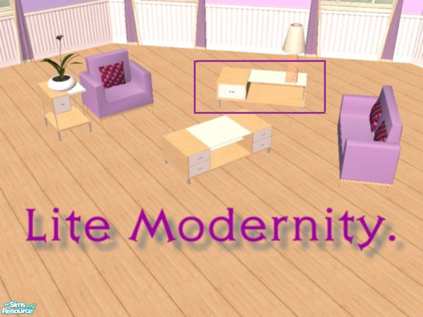 Sims 2 — Lite Modernity by Cymoril1 — Recolours of Nanshi Nibble's Soft Modernity set. My first recolour, so be kind!