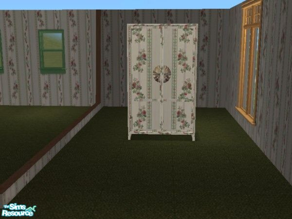 Sims 2 — Traditional dresser by ead425 — set includes 1 wall,1floor, 17 items: wall lamp, bath mirror,toilet rug,braided