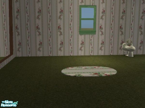 Sims 2 — Traditional braided rug by ead425 — set includes 1 wall,1floor, 17 items: wall lamp, bath mirror,toilet