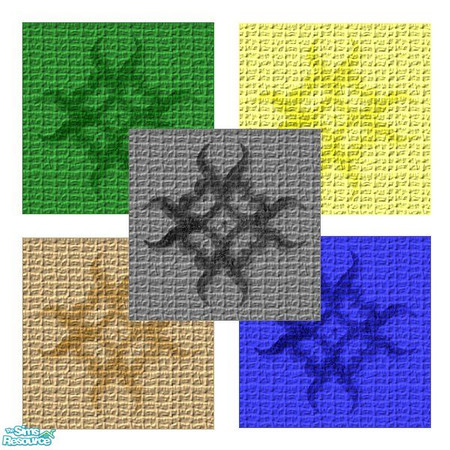 Sims 2 — Geometric Carpets 3 by queenmab75 — A series of carpets in several colors with a geometric design.