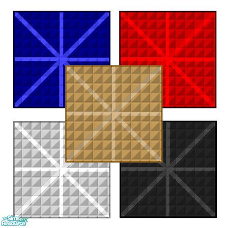 Sims 2 — Starburst Tiles by queenmab75 — A set of tiles with a starburst pattern. These look a little strange in one