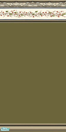 Sims 2 — Olive Cherry Wall Set - Olive Cherry 1 by Gumby_Girl — Set of 3 walls for your home. Olive paint with cherry
