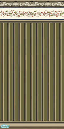 Sims 2 — Olive Cherry Wall Set - Olive Cherry 3 by Gumby_Girl — Set of 3 walls for your home. Olive paint with cherry