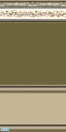 Sims 2 — Olive Cherry Wall Set - Olive Cherry 2 by Gumby_Girl — Set of 3 walls for your home. Olive paint with cherry