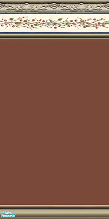 Sims 2 — Red Cherry Wall Set - Red Cherry 2 by Gumby_Girl — Set of 3 walls for your home. Rust red paint with cherry