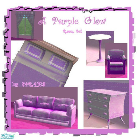 Sims 2 — A Purple Glow by S4R4J03 — *A Purple Glow Room Set* A collection of purply, shiny furniture.