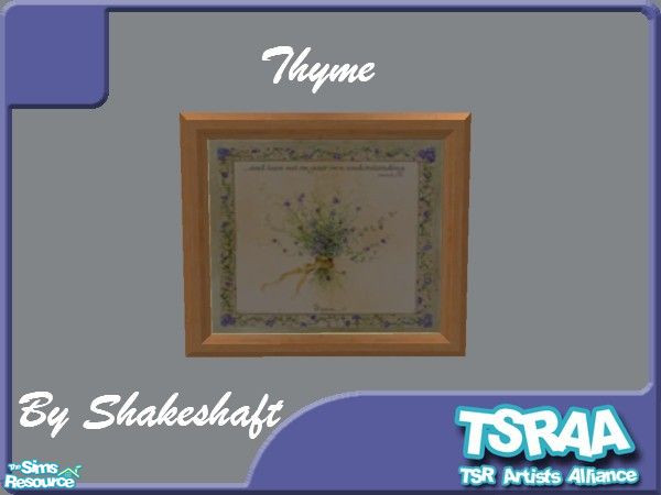 Sims 2 — Thyme by TSR Archive — Thyme is part of a Set of 4 Herb Pictures, Lavender, Mint, Rosemary and Thyme. ** TSRAA