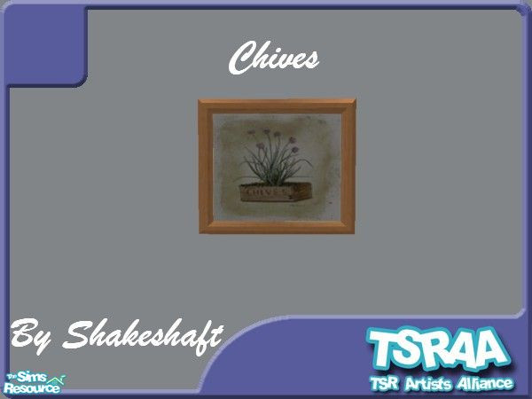 Sims 2 — Chives by TSR Archive — Chives part of a set of 4 Herb Pictures, Basil,Sage,Chives and Marjoram. ** TSRAA Member