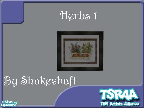 Sims 2 — Herbs 1 by TSR Archive — This is a Picture of a Basket of Herbs part of a set of 2. ** TSRAA Member **