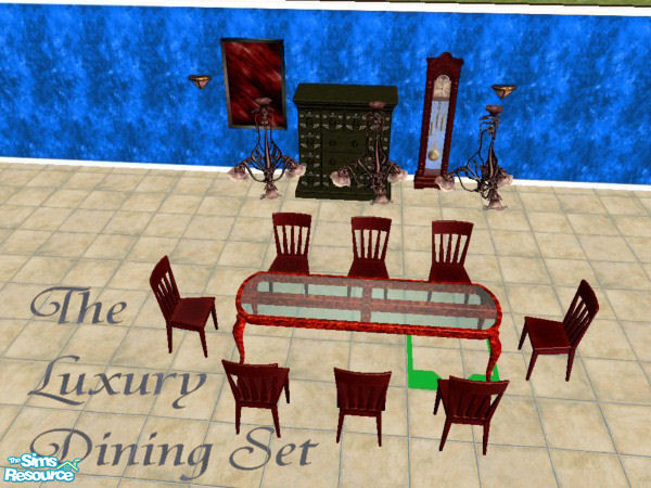 Sims 2 — The Luxury Dining Set by simmyfan2852 — The Luxury Dining Set is perfect for any fancy house!