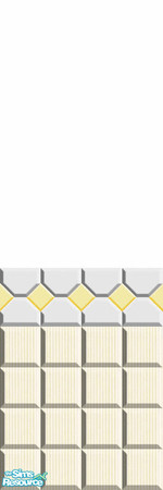 Sims 2 — Tiny Yellow Half Tile by Lorah — Part of the Tiny Tile Bathroom Set. 16 walls and 8 floors total. All priced $4