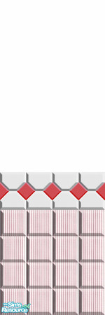 Sims 2 — Tiny Red Half Tile by Lorah — Part of the Tiny Tile Bathroom Set. 16 walls and 8 floors total. All priced $4 in