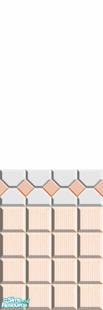 Sims 2 — Tiny Orange Half Tile by Lorah — Part of the Tiny Tile Bathroom Set. 16 walls and 8 floors total. All priced $4