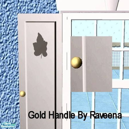 Sims 2 — Gold Shutter Handle by Raveena — This is an optional handle for the shutters. If you don't want any handles