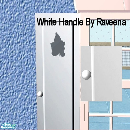 Sims 2 — White Shutter Handle by Raveena — This is an optional handle for the shutters. If you don't want any handles
