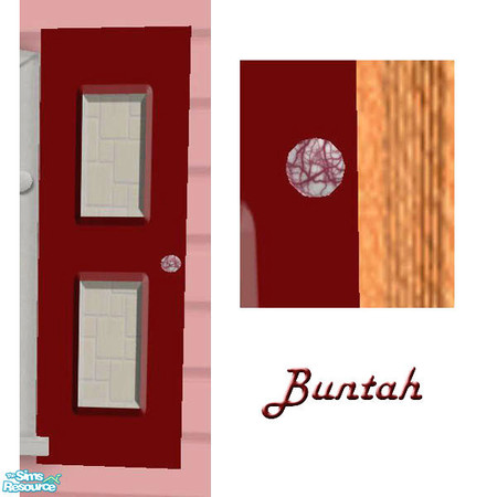 Sims 2 — Red Marble Handles for Window Shutters by buntah — This requires my Windows Shutters mesh and also the diagonal