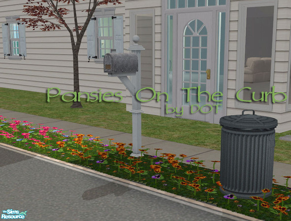 Sims 2 — Pansies by DOT — *NO CHEAT REQUIRED* *Please Find in \'Decorative\'* Plants at curb side. For the gardening Sim.