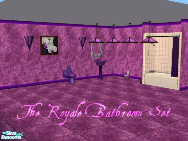 Sims 2 — The Royale Bath Set by simmyfan2852 — The Royale Bath set is a lovely purple bathroom, perfect for any mansion