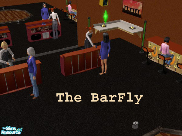 Sims 2 — tHe BarFly by gbourn — elegant bar items ready to be used in community lots (the bar, top counter,
