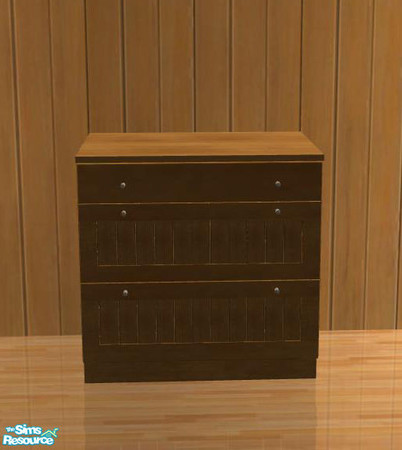 Sims 2 — NewEnglandKitchen wood - Counter 2 Drawers by ShinoKCR — 