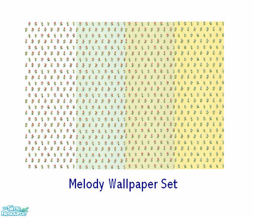 Sims 2 — Melody Wallpaper Set by thekewlestnerd — A traditional wallpaper set for your sims!