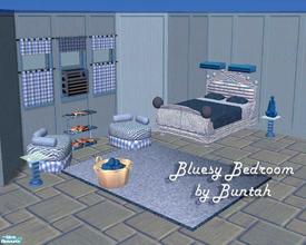 Sims 2 — Bluesy Bedroom by buntah — This is just a collection of a few of my meshes that I felt like recoloring :-)