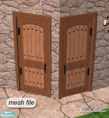 Sims 2 — Rustic door diagonal by Windkeeper — You need to download "Rustic door" file from this set. This is a
