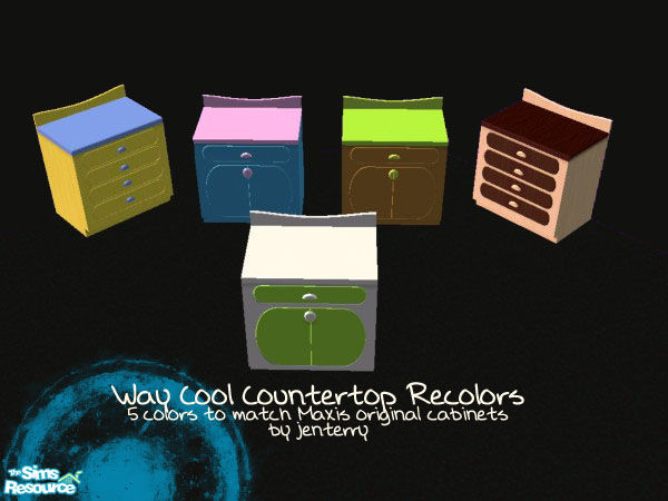 Sims 2 — Way Cool Countertops Maxis Matches by jenterry — Finally put those way cool counters to use. 5 countertops to
