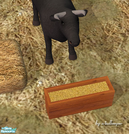 Sims 2 — Feed trough by Windkeeper — You need to download "Water trough" file from this set for this recolor to