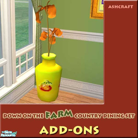 Sims 2 — Country Dining--Decorative Large Vase by Cashcraft — A few simple decorative items to add a homey touch to the