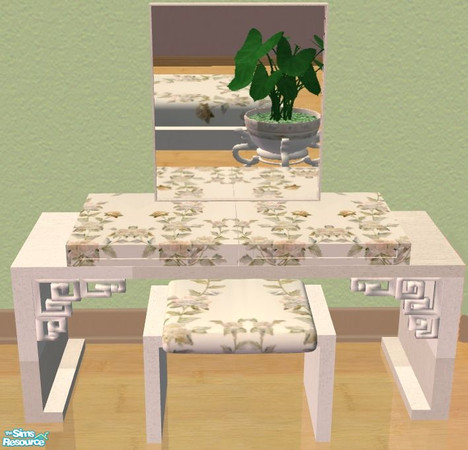 Sims 2 — Oriental Flair- Bedroom- Vanity by mom_of2boyz — This is a recolor of MTcakes Oriental Bedroom.