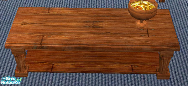 Sims 2 — Rustic, Country LR  Coffee Table by Simaddict99 — Rustic wood coffee table