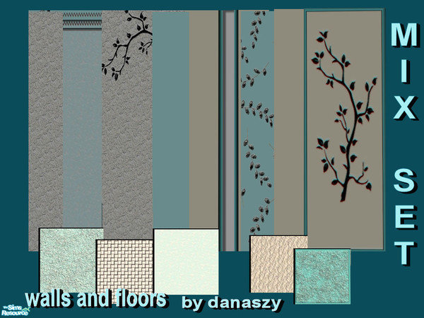 Sims 2 — Mix walls and floors set by danaszy — A nice set of 8 wallpaper and 5 floors. I hoppe you like it. Please