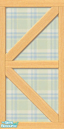 Sims 2 — Add Plaid by agnes06 — Plaid behind wood? Who knew it could look so good!