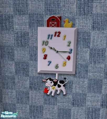 Sims 2 — Little Farmer Nursery - Wall Clock by Bitzybus — Farm inspired nursery set. You will need the mesh from my