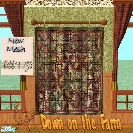 Sims 2 — Wall Quilt Base Mesh by Nikki041498 — This is the base mesh for the Country Wall Quilt Collection. You must have