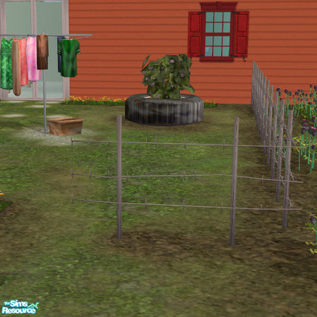 Sims 2 — Bobbys Wire Fence by DOT — **This is a panel, to be added to your game a section at a time, next to each other.