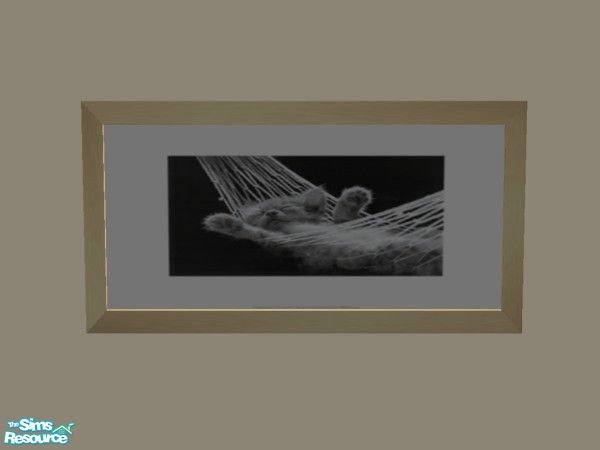 Sims 2 — Cat Nap by TSR Archive — Part of a set of 5 Adorable Cat Prints. ** TRSAA Member **