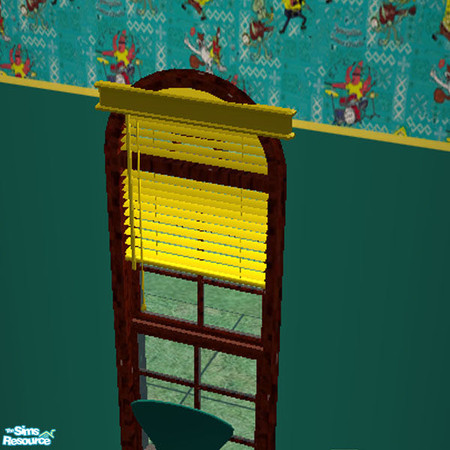 Sims 2 — Yellow Blinds by am1974 — Yellow Blinds for the Spongebob set.