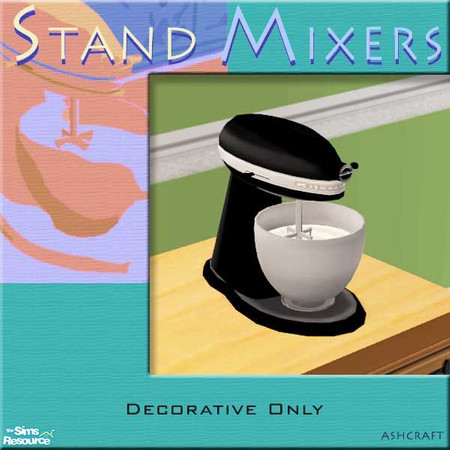 Sims 2 — Stand Mixers--Onyx Black by Cashcraft — Homemade breads, cakes, cookies, and other goodies are a snap with this