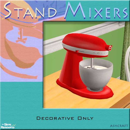 Sims 2 — Stand Mixers--Fire Red by Cashcraft — Homemade breads, cakes, cookies, and other goodies are a snap with this