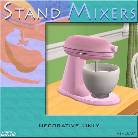 Sims 2 — Stand Mixers--Pink by Cashcraft — Homemade breads, cakes, cookies, and other goodies are a snap with this