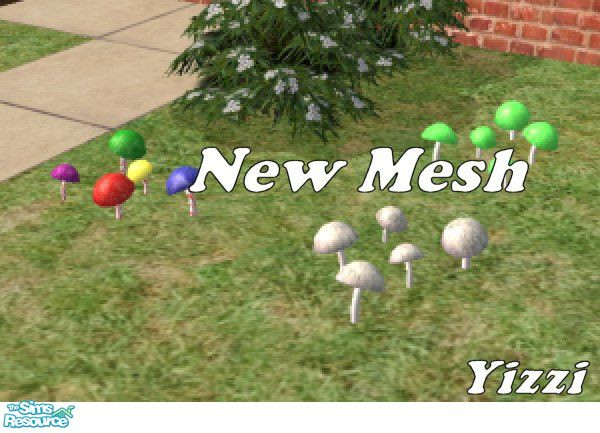 Sims 2 — The Mushroom Patch by Yizzi — Small patch of mushrooms cloned from the Garden Gnome New mesh and 2 recolors