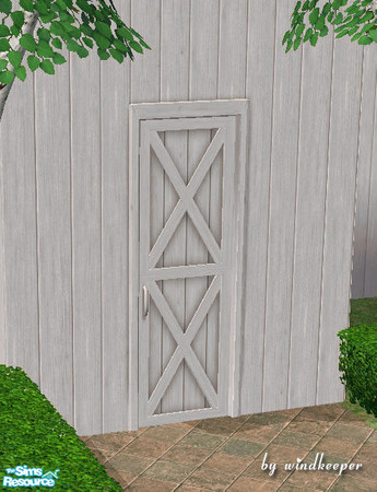 Sims 2 — White barn door by Windkeeper — You need to download "Barn door" file from this set for this recolor