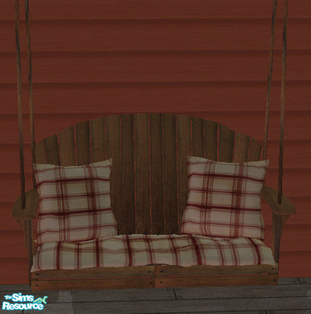 Sims 2 — Farmhouse Porch Swing - MESH by Simaddict99 — Add a touch of the country to your front porch with this swing.