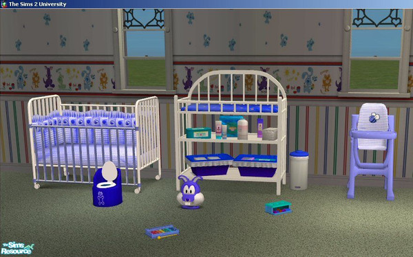 Sims 2 — Neo Blue Baby set by neovente — a more vivid blue babytoddler room set
