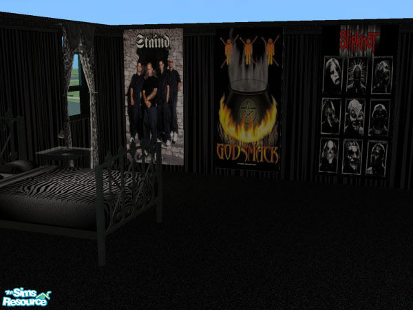 Sims 2 — Band Posters by jhardyzgurl4lyf — These are some band posters using Qortex's 2 tile poster mesh.