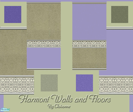 Sims 2 — Harmoni Walls & Floors by Cloisonne — If your as indecisive as me, one choice just isn't enough.Wall and