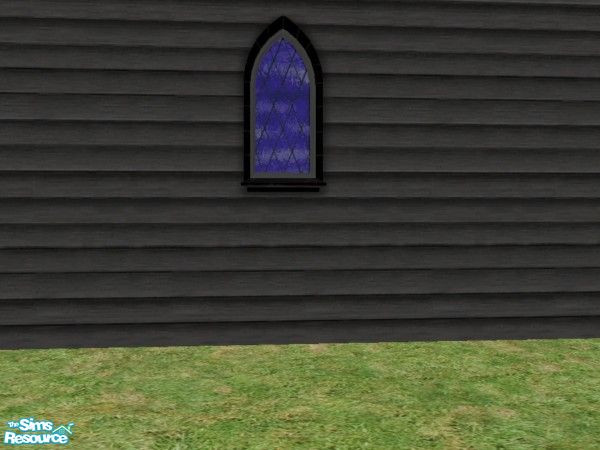 Sims 2 — Magic Town Build Medieval Window Black F by c_literati — Recolors for nomad or haunted houses. TSRAA.